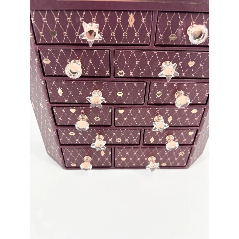 Charlotte Tilbury‎ Advent Calendar 2023 Empty Drawers Chest Burgundy Makeup